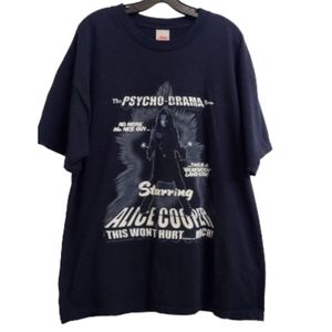 2007 Alice Cooper Psycho Drama Tour Navy Blue T Shirt XL